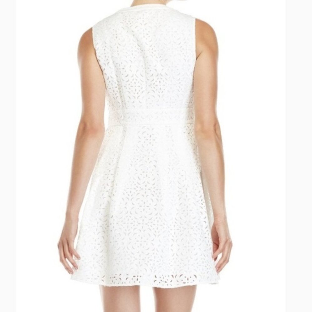 Rachel Roy Laser Cut Lace Shirt  Dress in White size 4 - Picture 2 of 8